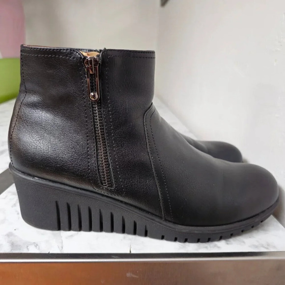 Flexstep Black Boots size 10 - Picture 1 of 14